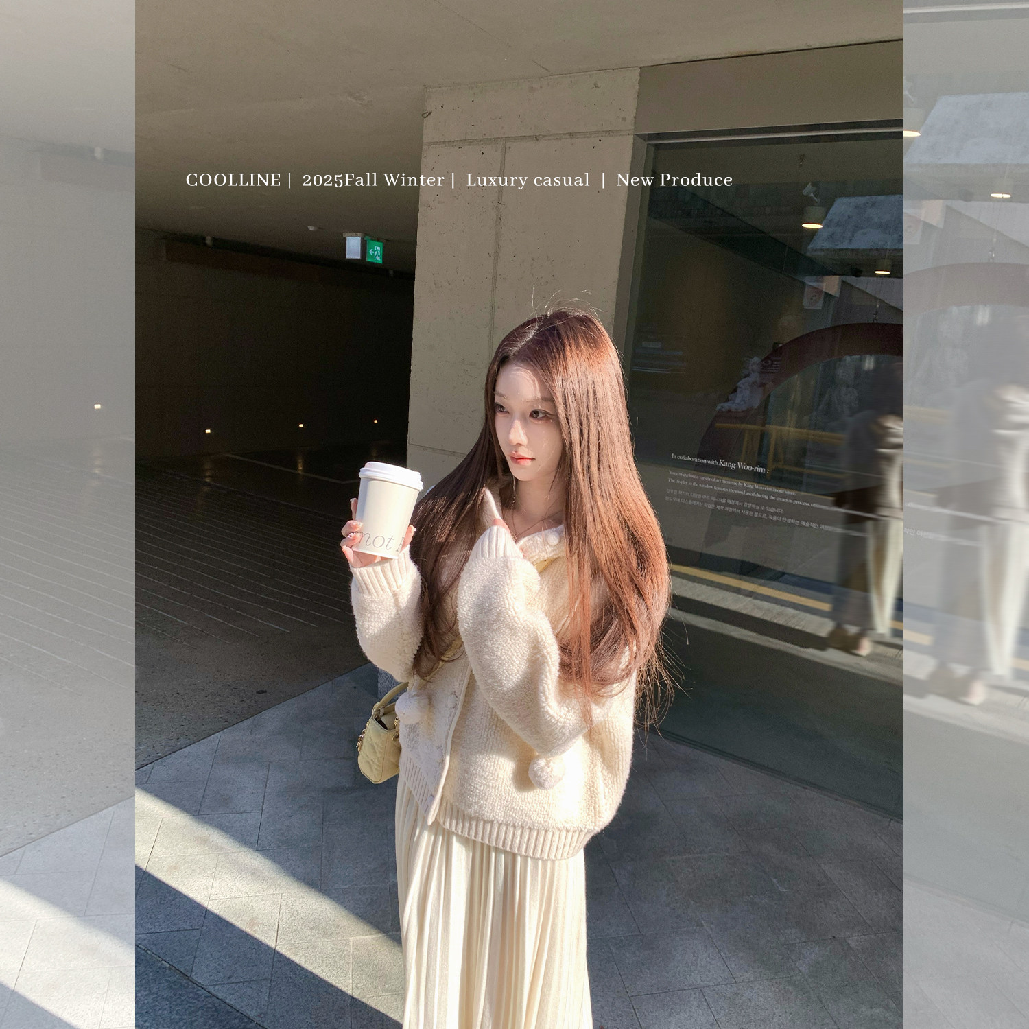 COOLLINE林子熙 奶油bunny 乖巧奶白色针织开衫毛球连帽外套上衣,女装/女士精品,毛针织衫,淘宝优惠券,粉丝福利购,淘宝优惠卷