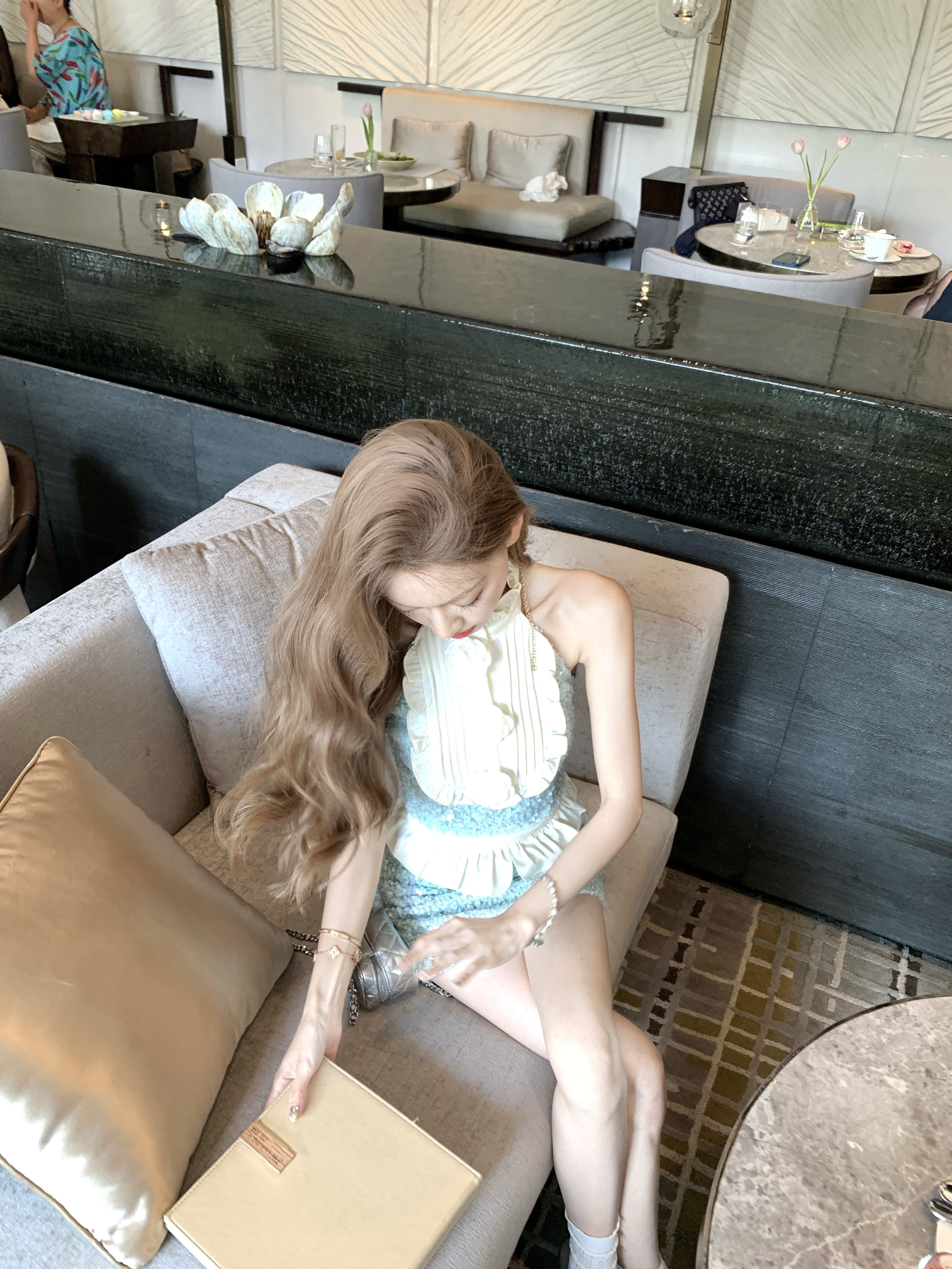 COOLLINE林子熙人鱼姬亮片套装
