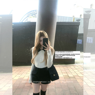 简约高级上衣 chao显瘦黑白撞色针织衫 COOLLINE林子熙 东区菲奥娜