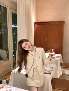 奶香miu系小香风外套气质半裙套装 COOLLINE林子熙 Romantic香颂