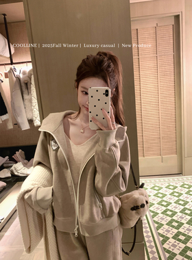 COOLLINE林子熙 老钱懒人组  bc卫衣系列 软糯两色高克重休闲套装