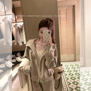 软糯两色高克重休闲套装 bc卫衣系列 老钱懒人组 COOLLINE林子熙