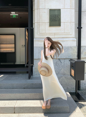 COOLLINE林子熙 Summer懒人裙 Lem*极简风针织凉感连衣裙女夏长裙