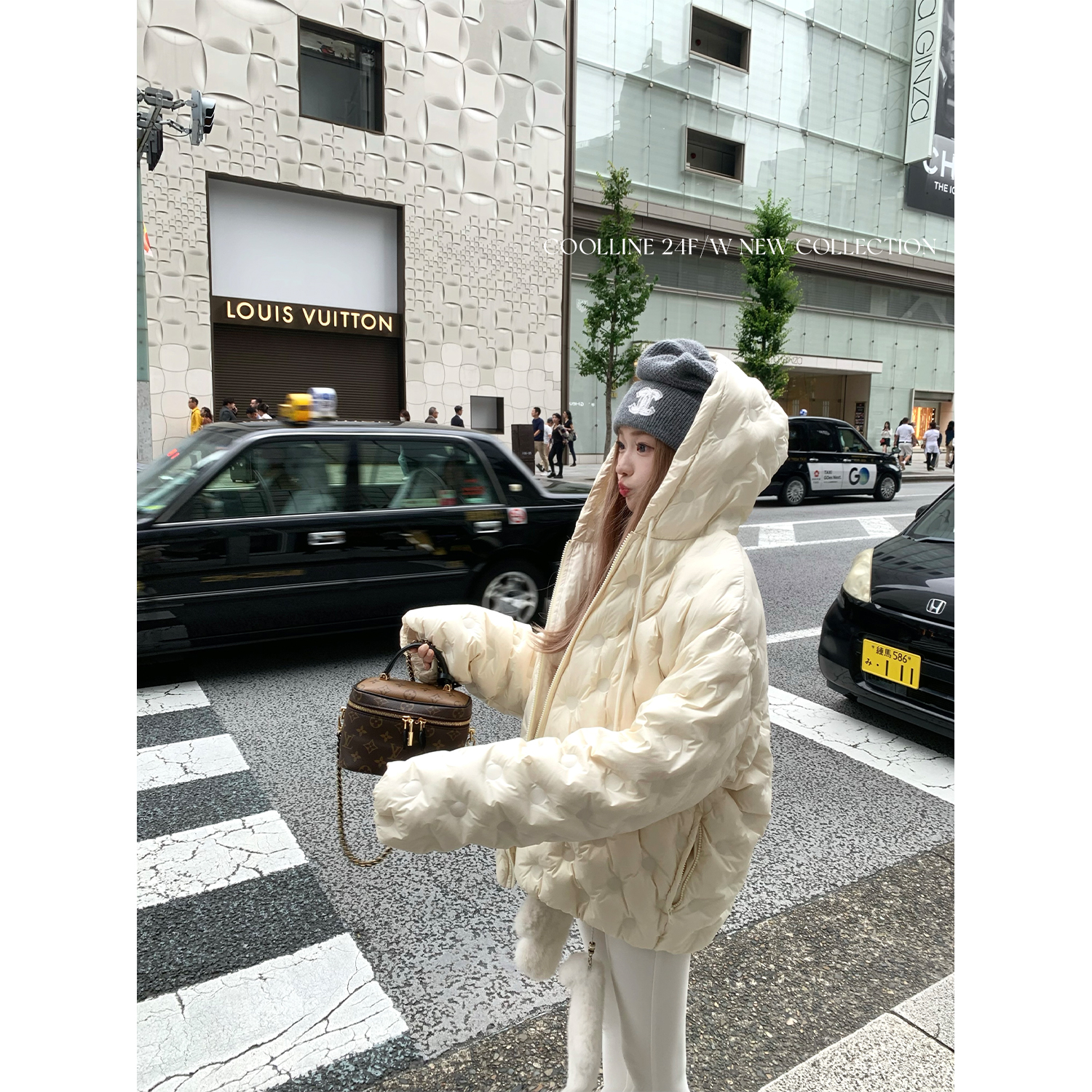 COOLLINE林子熙连帽羽绒服