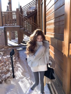 COOLLINE林子熙 冰岛恋人 冲锋三防90白鸭绒羽绒服女短款外套