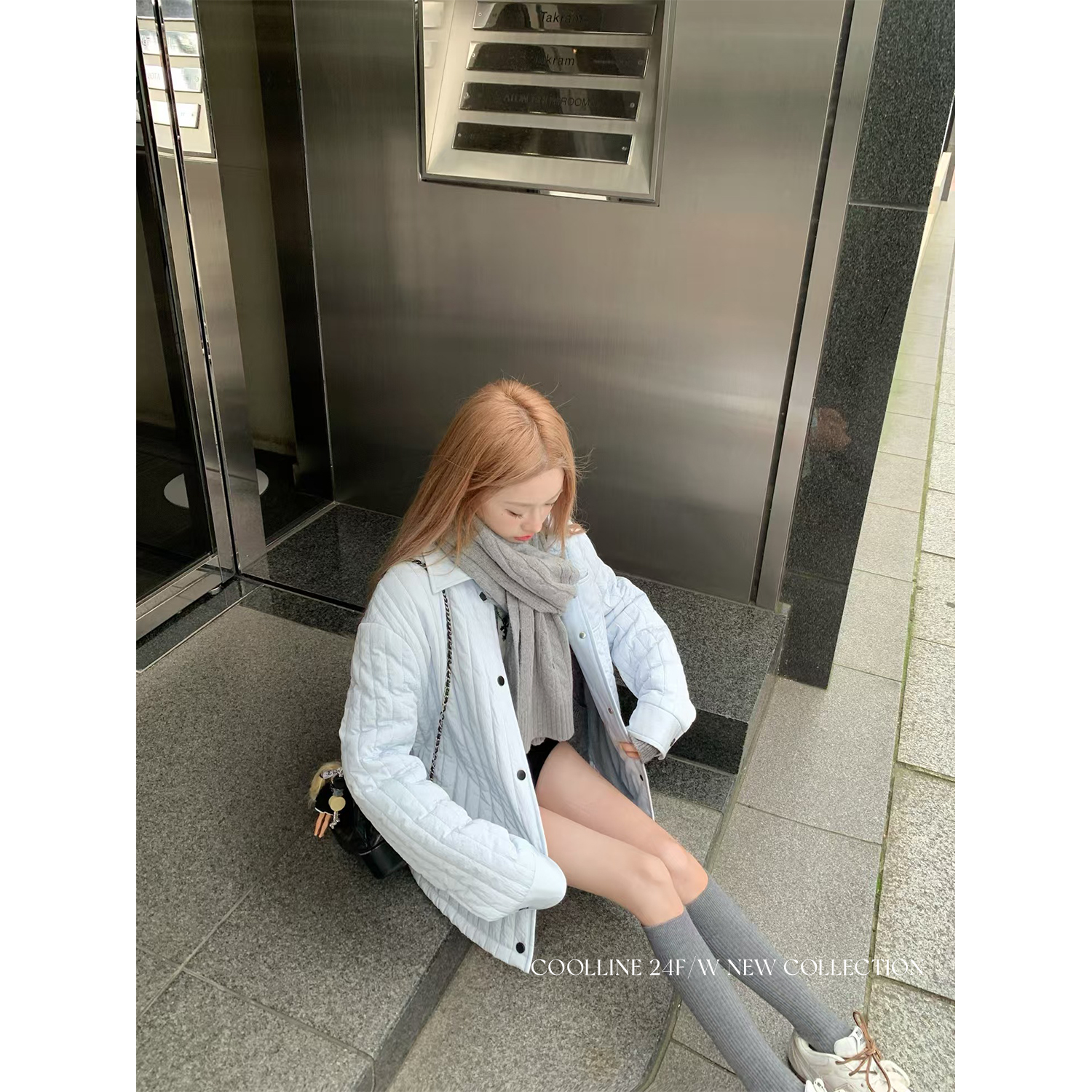 林子熙babyblue翻领棉服外套