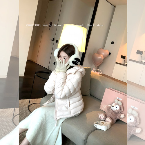 COOLLINE林子熙三色排骨羽绒服