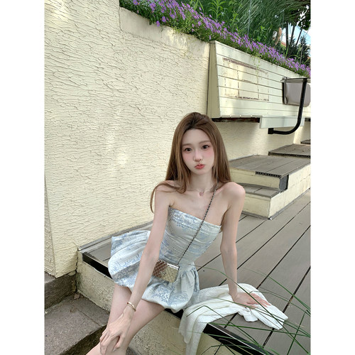 抹胸裙气质甜美短裙显瘦