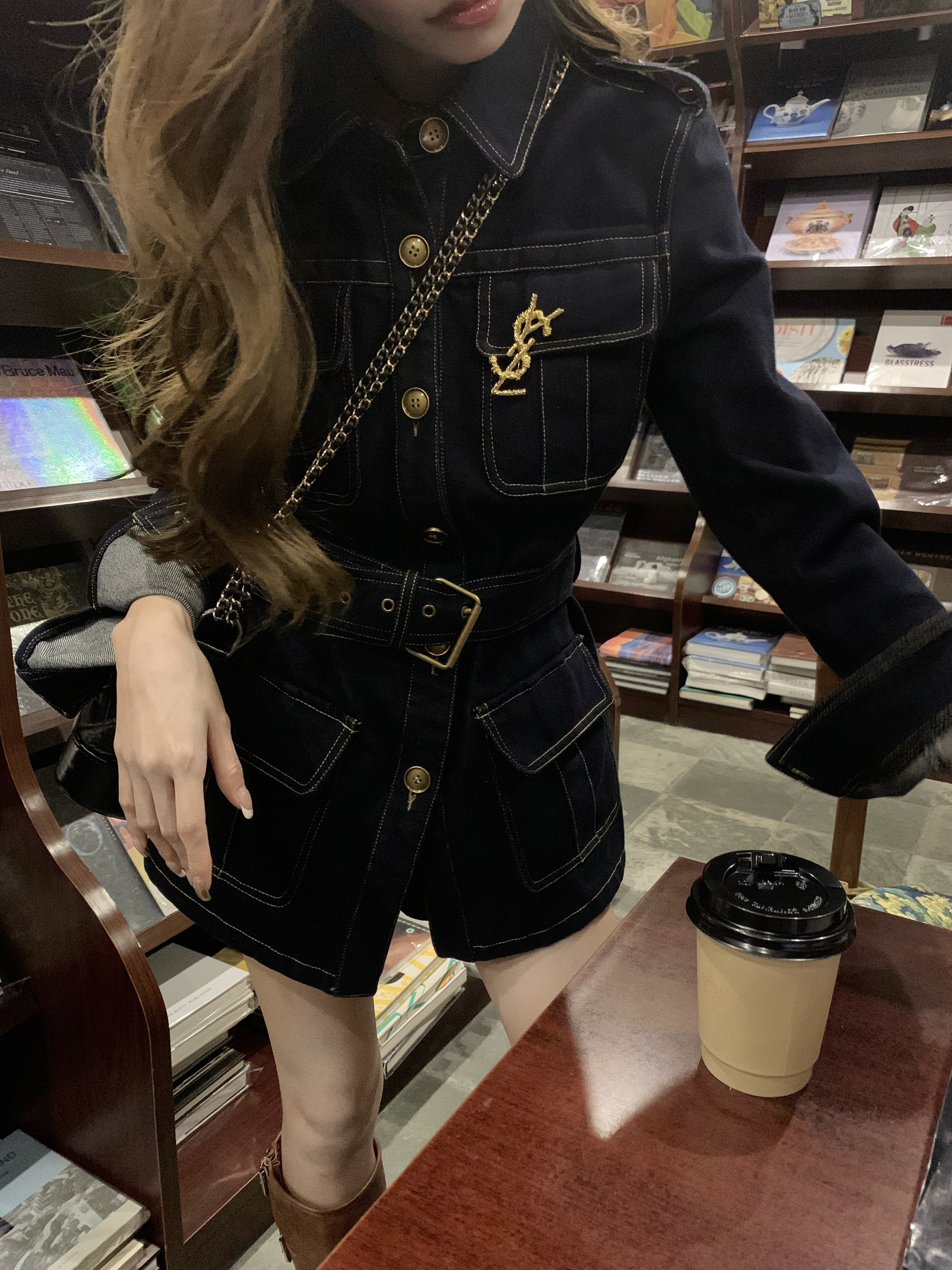 COOLLINE林子熙 莫哈维之影 中古改版～气质牛仔裙显瘦复古短裙