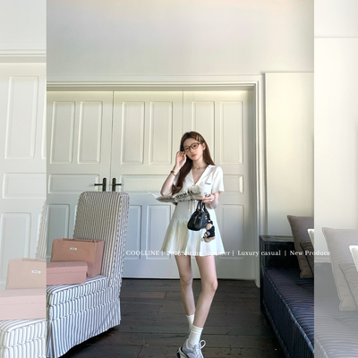 COOLLINE林子熙海军领连衣裙