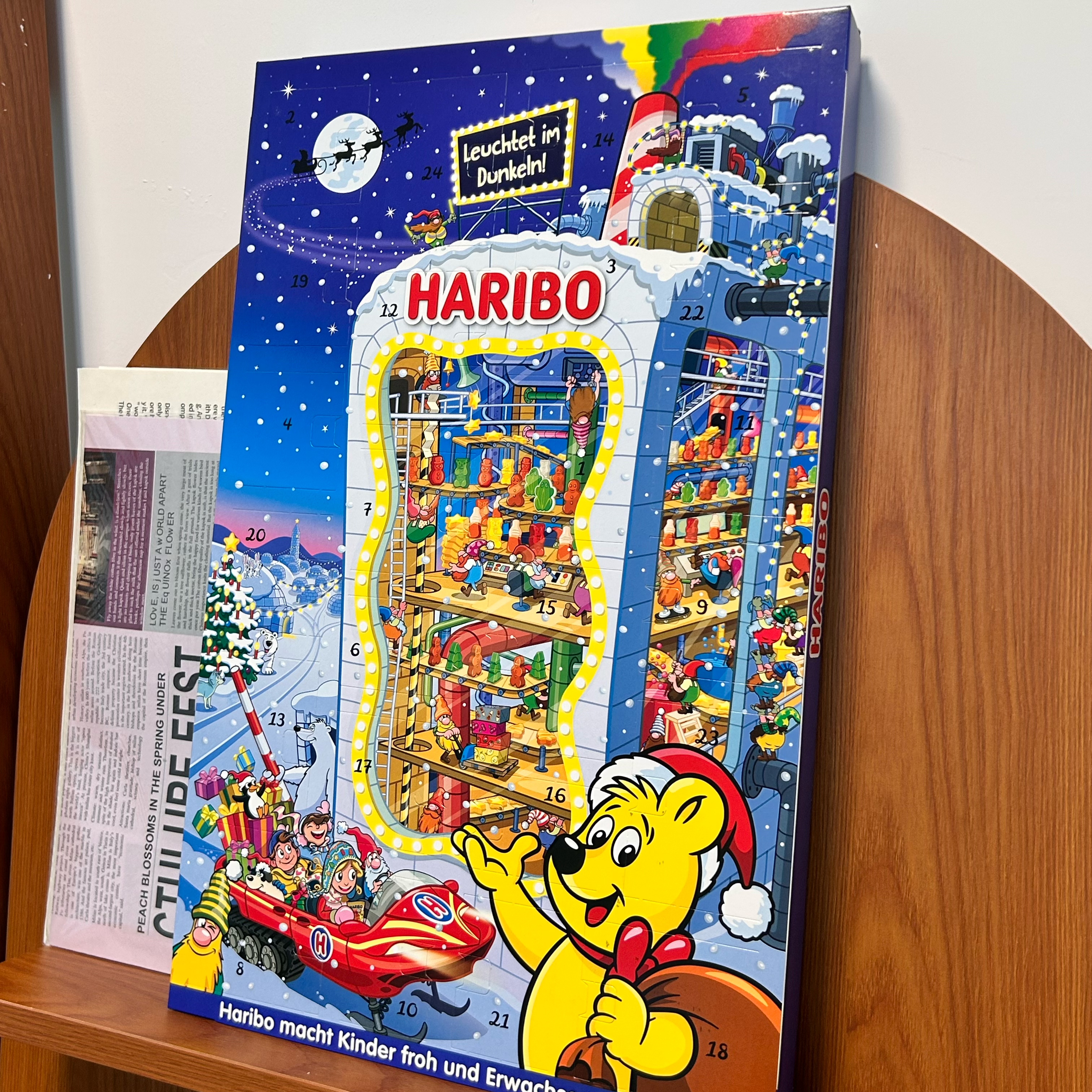 明星同款 现货 德国HARIBO哈瑞宝圣诞倒数日历盲盒夜光版300g礼物