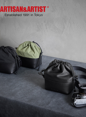AA工匠艺人ARTISAN&ARTIST徕卡相机斜跨单肩包收纳袋山羊皮拼接牛皮相机包简约相机内胆包收纳袋适用M10 M11