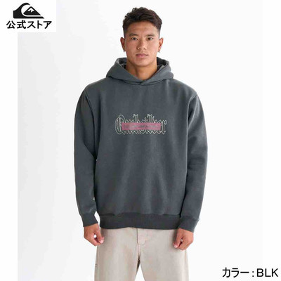 日本线上Quicksilver连帽卫衣前胸大印花外套抓绒保暖冬季宽松衣