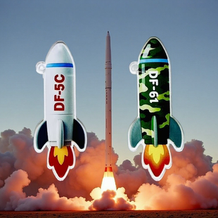 繁荣昌盛-东风5C/61亚克力钥匙扣创意打击范围覆盖全球高颜值挂件