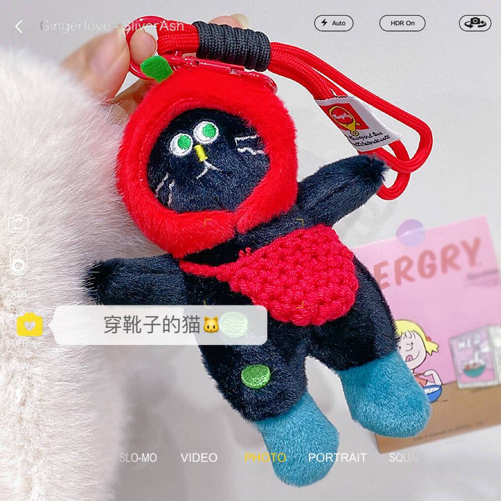 可爱红包黑猫公仔搞怪挂件包包书包毛绒卡通情侣钥匙扣挂饰礼物