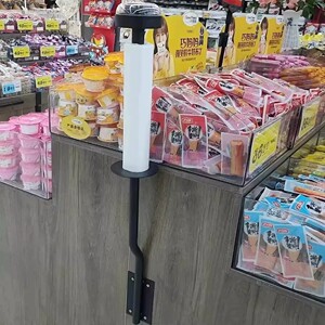 散称区黑连卷袋支架不锈钢购物袋支架连卷袋支架超市挂式购物袋架