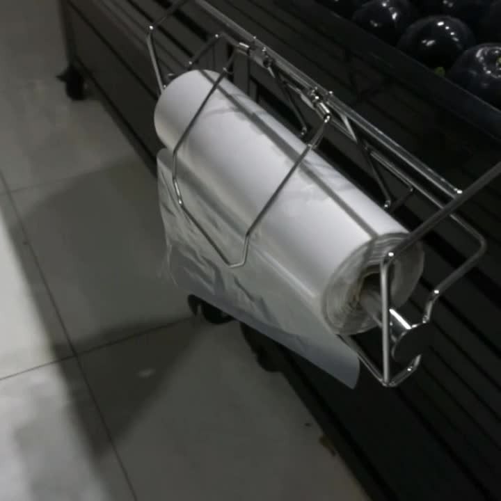 超市堆头货架连卷袋支架放袋子的架子购物袋挂钩散称卷帘袋架挂式