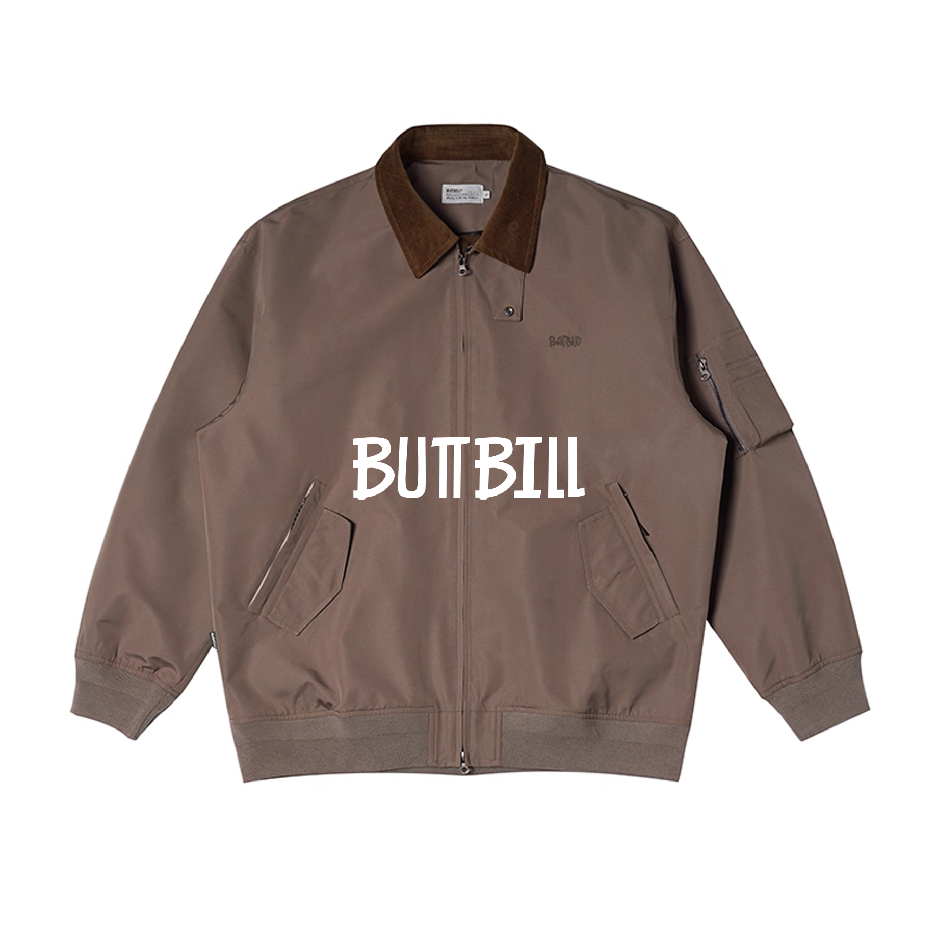 BUTTBILL三防拉链棒球服飞行夹克