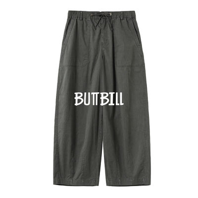 BUTTBILL酵素水洗复古廓形通勤甲板日系直筒宽松四季休闲长裤子