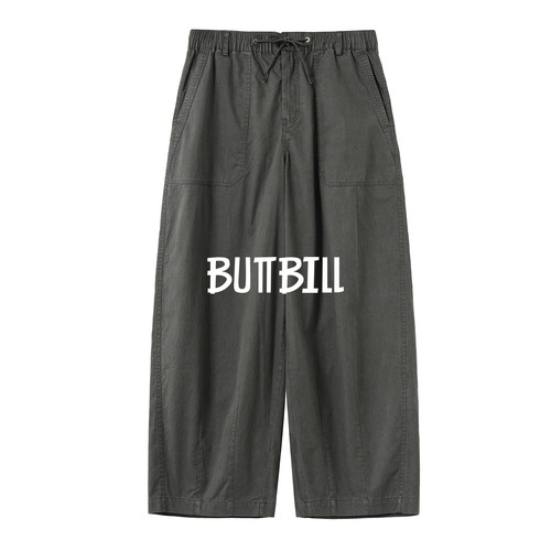 BUTTBILL酵素水洗复古廓形通勤甲板日系直筒宽松四季休闲长裤子