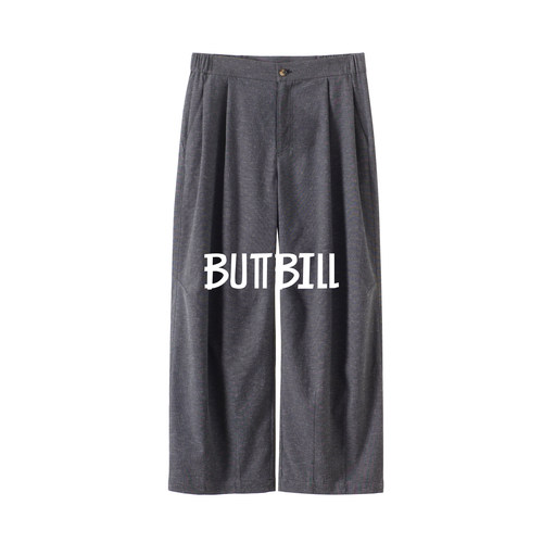 BUTTBILL25SS复古索罗娜棉麻阔腿凉感九分裤子男女通勤休闲长裤