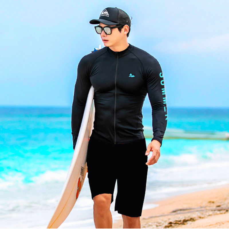 潜水衣上衣男防晒泳衣水母服速干浮潜服分体长袖长游泳裤漂流套装