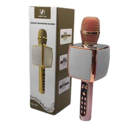 蓝牙麦克风手机K歌宝内置声卡无线话筒支持USB/TF跨境厂YS-91音箱