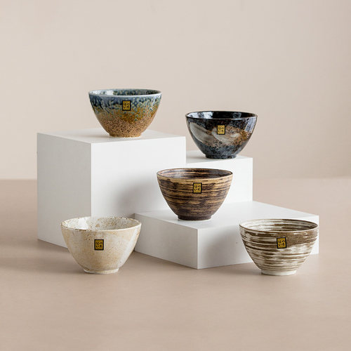 日本进口斗笠碗日式陶瓷高级感工艺家用饭碗汤碗日式餐具汤面碗