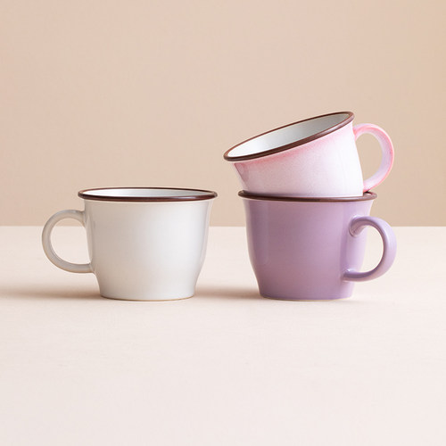 日本进口陶瓷马克杯大容量杯子高级感茶杯水杯设计感小众咖啡杯