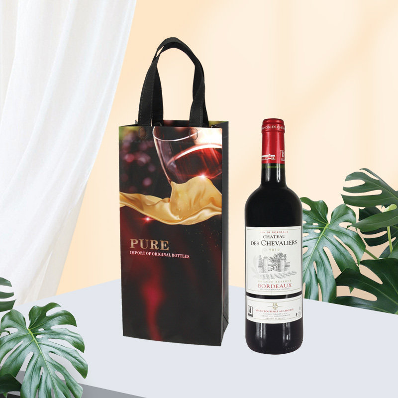 无纺布红酒袋子礼品包装袋加厚双支手提袋定制现货