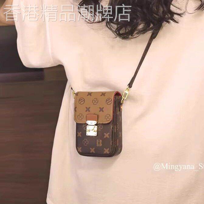 法国正品MK Jessie真皮手机包小包包女式2025新款斜挎迷你小挎包