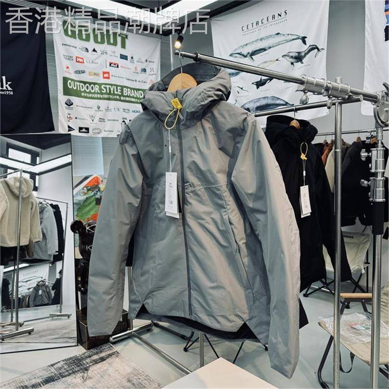MAROLIO硬壳全压胶羽绒外套防风防水连帽设计城市户外系列聚酯纤