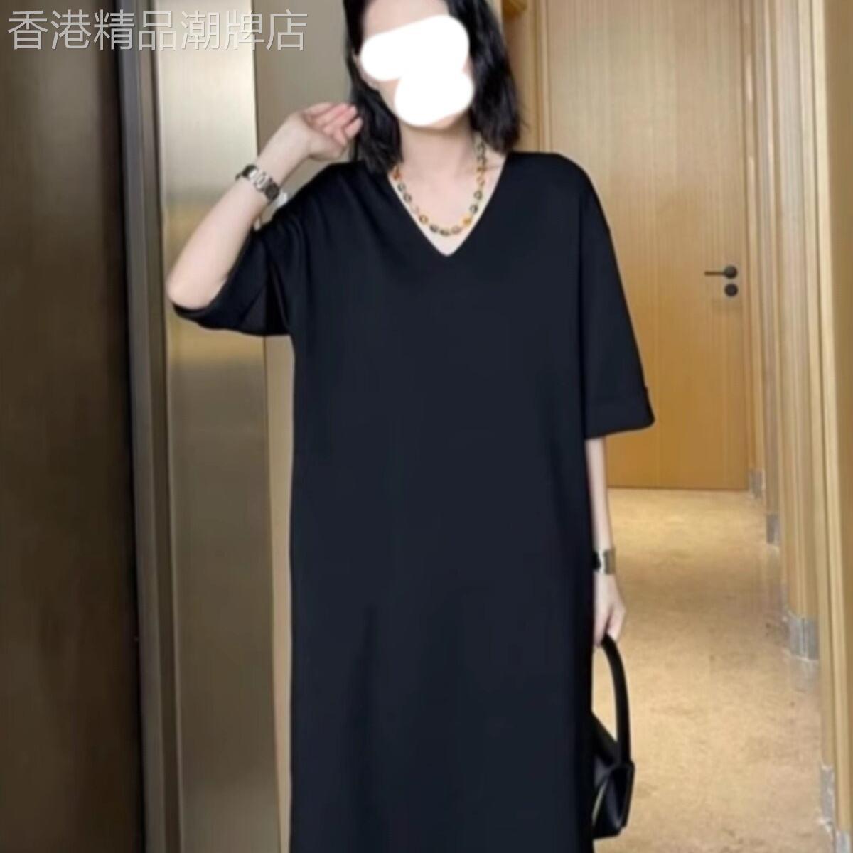 2026夏装设计感简约气质大尺码黑色洋装女新款休闲百搭显瘦裙子