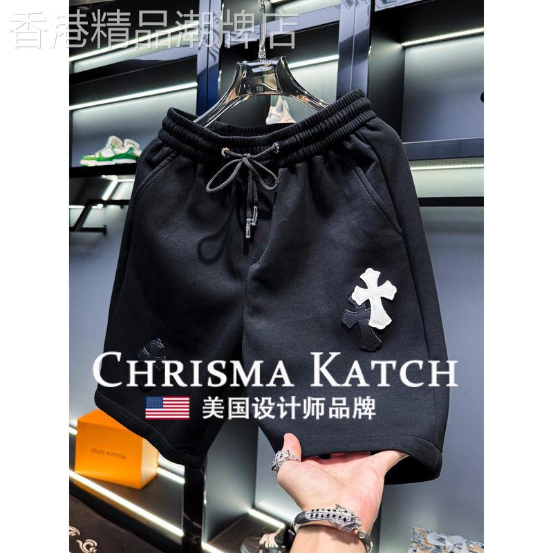 出口美国⭐Chrisma Katch~十字架休闲短裤潮牌夏季潮流百搭五分裤