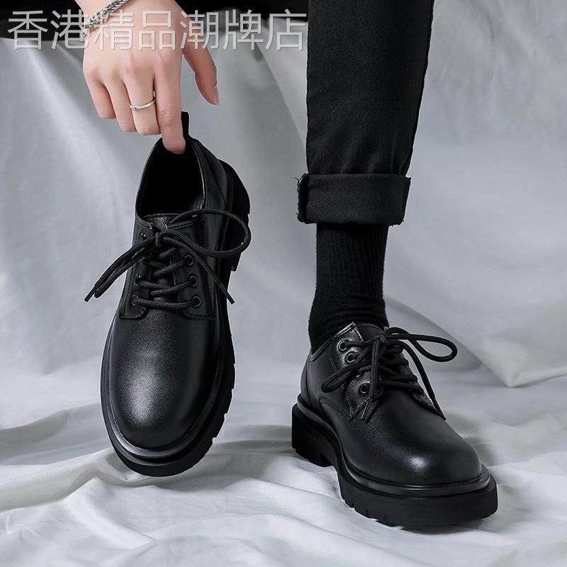 休闲皮鞋男款2025新款真皮冬季加绒高级感马丁靴增高结婚新郎皮鞋