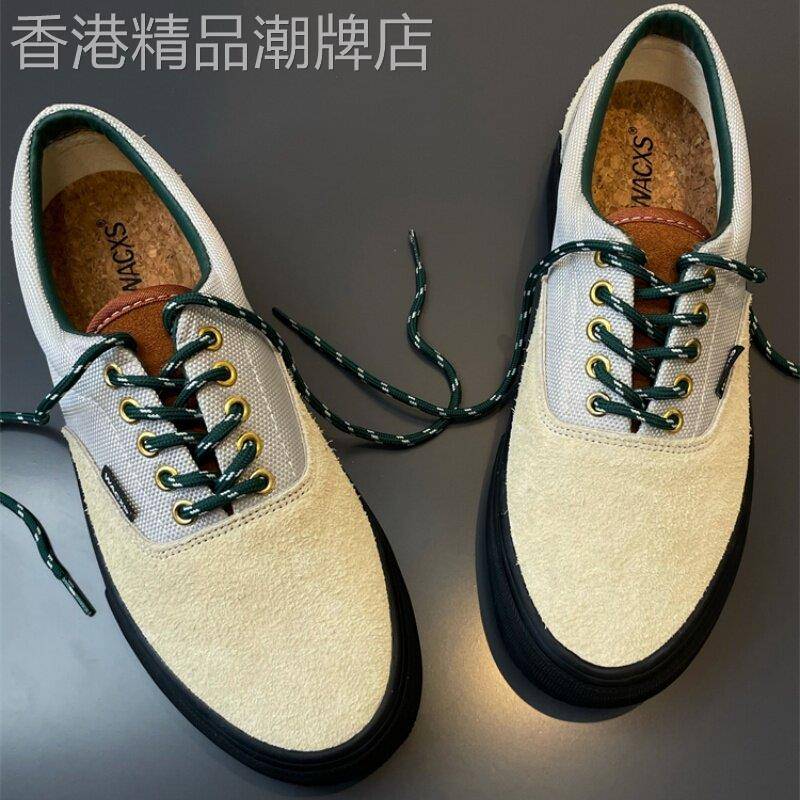 麂皮拼接男鞋2025年秋季新款美式潮牌复古休闲鞋男士高端帆布板鞋
