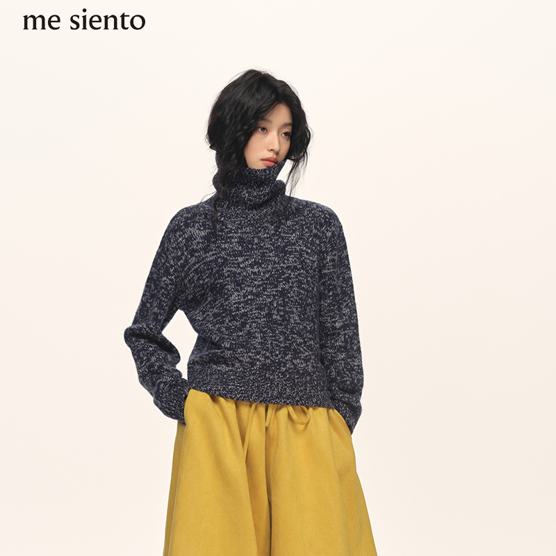 mesiento25AW纯绵毛衣针织衫