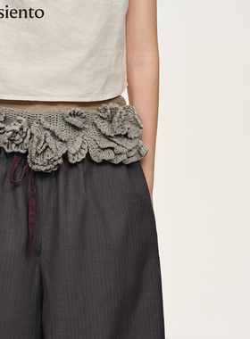 【尚雯婕同款】me siento 水泥灰原创复古腰带