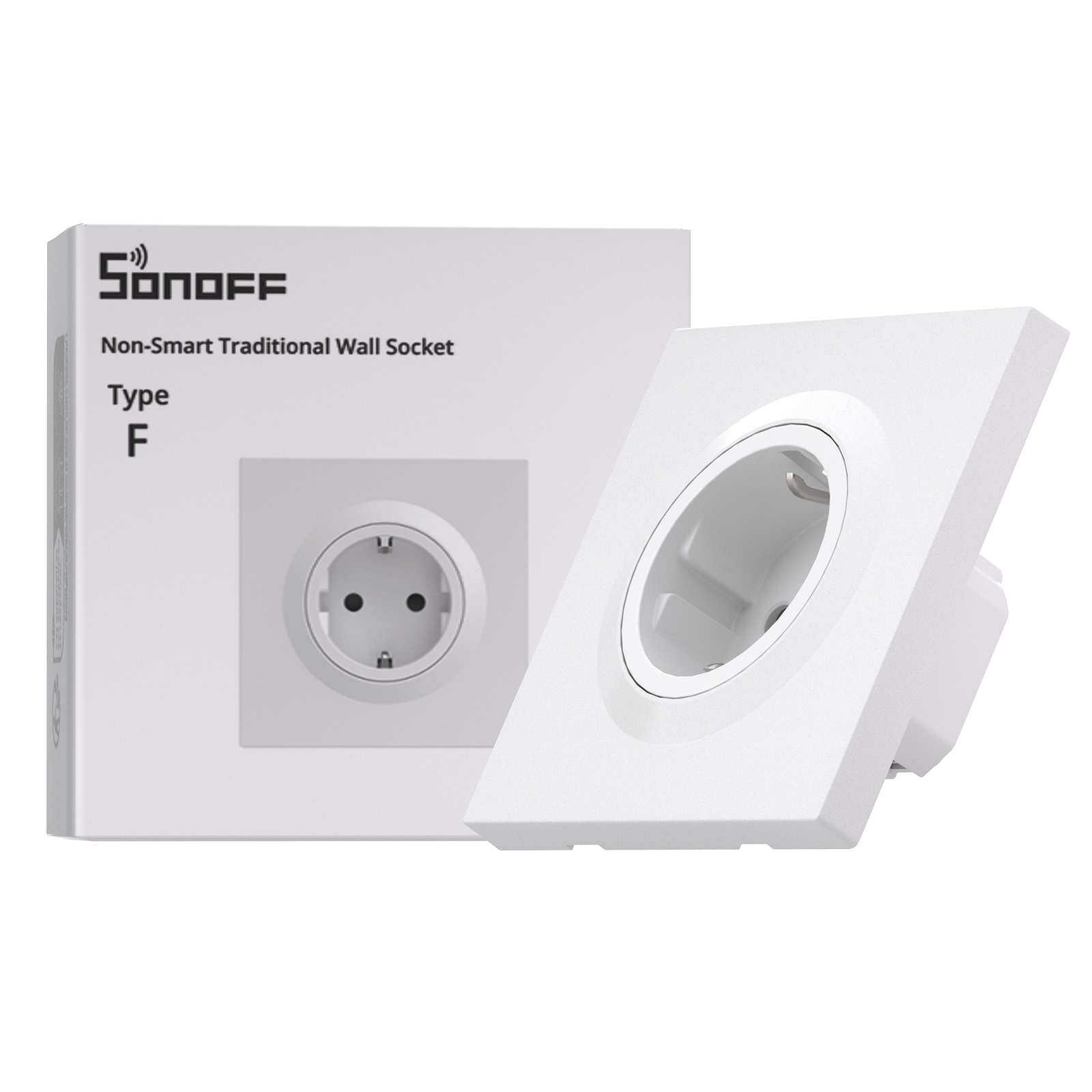 Sonoff WS01STPF-E 德标非智能墙面插座16A 阻燃 德标欧规通用