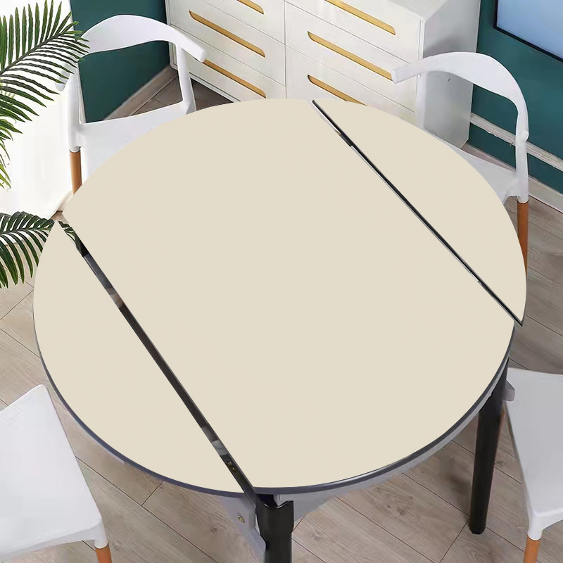 纯色圆弧形椭圆形餐桌垫桌布家用防水防油免洗台布隔热防烫耐高温