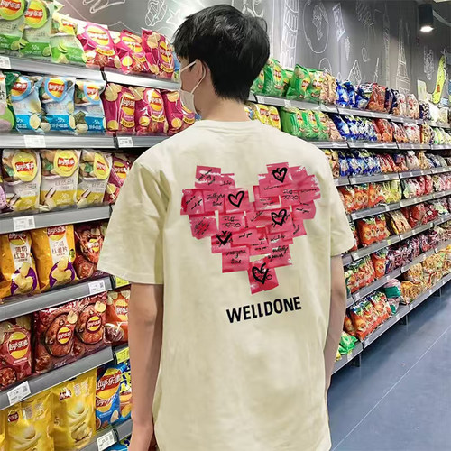 韩国正品-WE11DONE爱心短袖