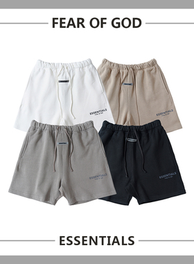FOG FEAR OF GOD复线ESSENTIALS潮牌反光高街宽松男士五分短裤子