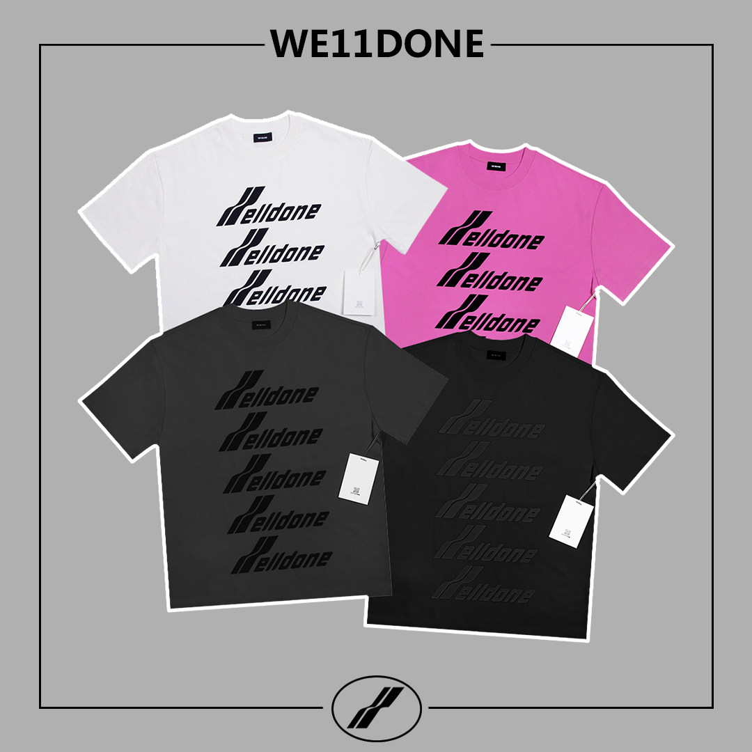 WE11DONE经典logo潮流男女短袖图片