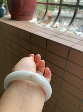 56.7-12-8.2缅甸纯天然A货翡翠牛奶白月光桂花糕证书120保真