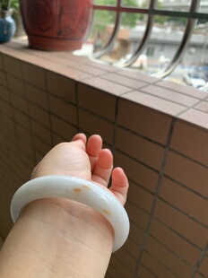 56.7 8.2缅甸纯天然A货翡翠牛奶白月光桂花糕证书120保真