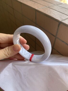 59-16-8缅甸纯天然A货翡翠淡紫细腻大宽版证书026完美保真