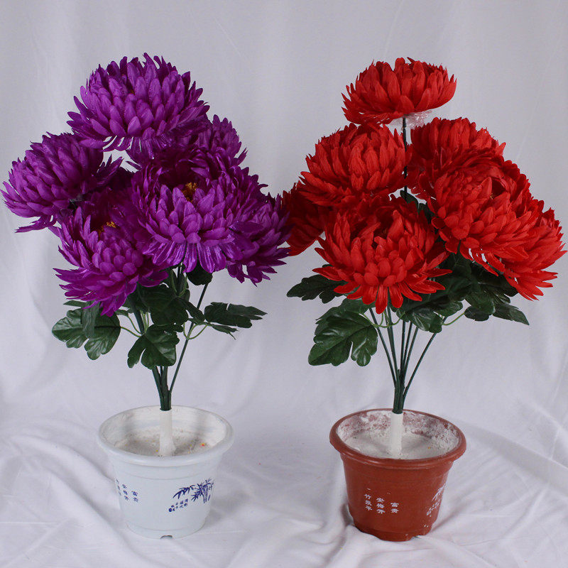 厂家供应仿真花祭祀菊花