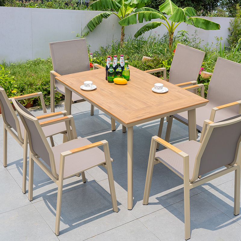 户外桌椅组合庭院露台花园阳台咖啡厅网红轻奢防腐木室外桌椅组合