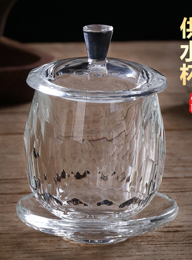 供佛水杯水晶供水杯供佛杯供桌摆件供奉用品 供奉摆件佛前供水杯