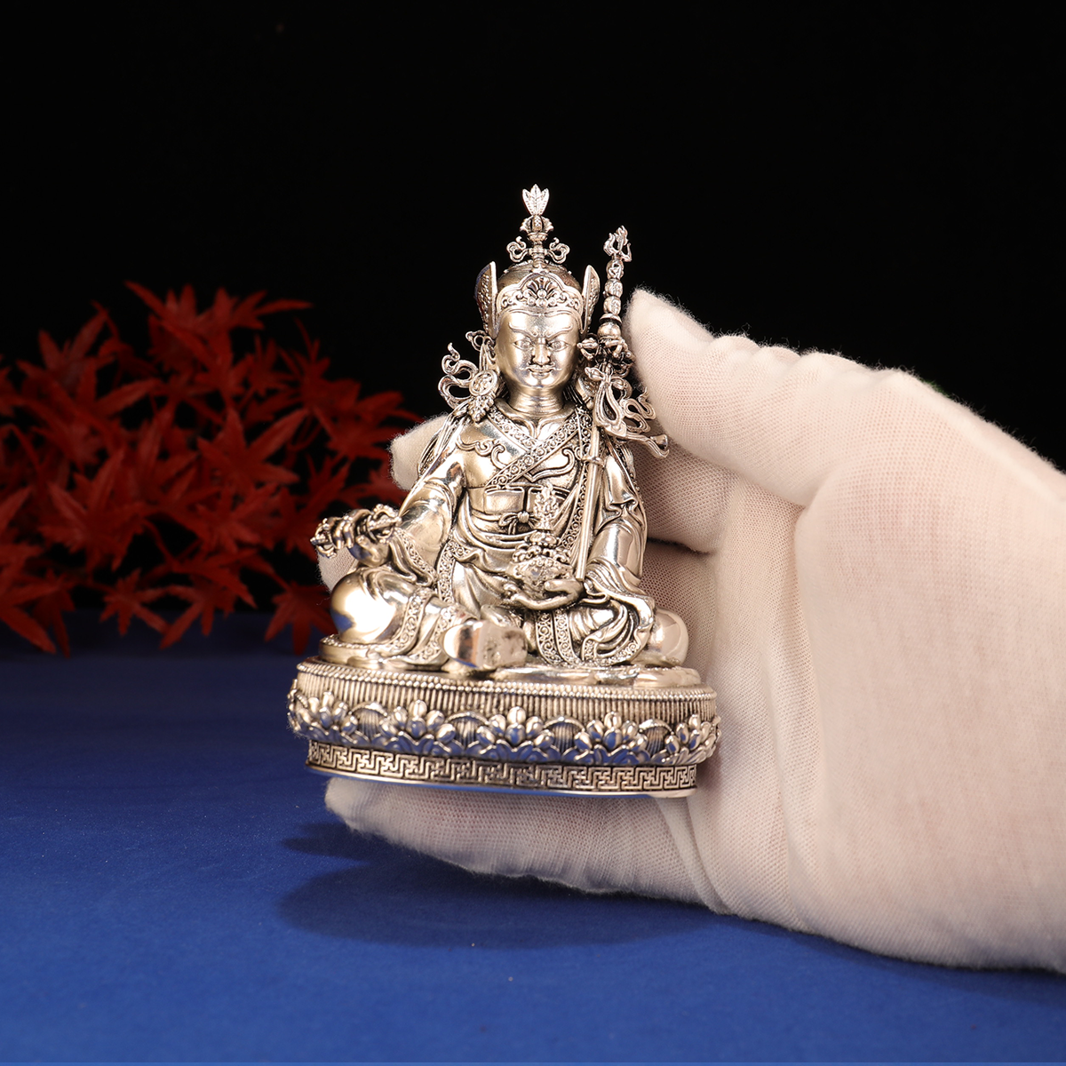 三寸纯黄铜藏传佛像释迦阿弥黄财神文殊地藏观音莲师药师长寿佛